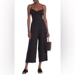 Astr Black Wide-Leg Jumpsuit